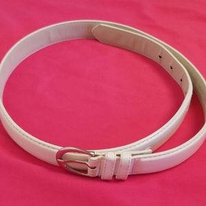 Genuine White Leather Women's belt